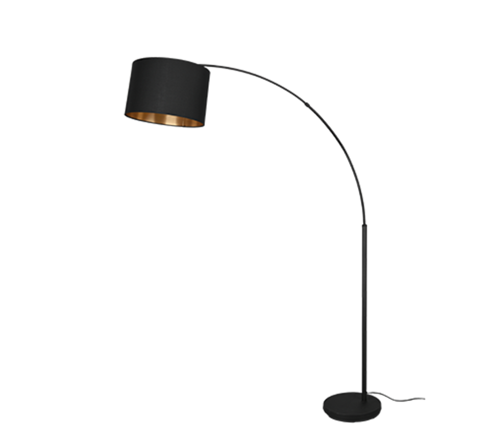 Bolivia põrandavalgusti E27 matt must/kuld - Image 5