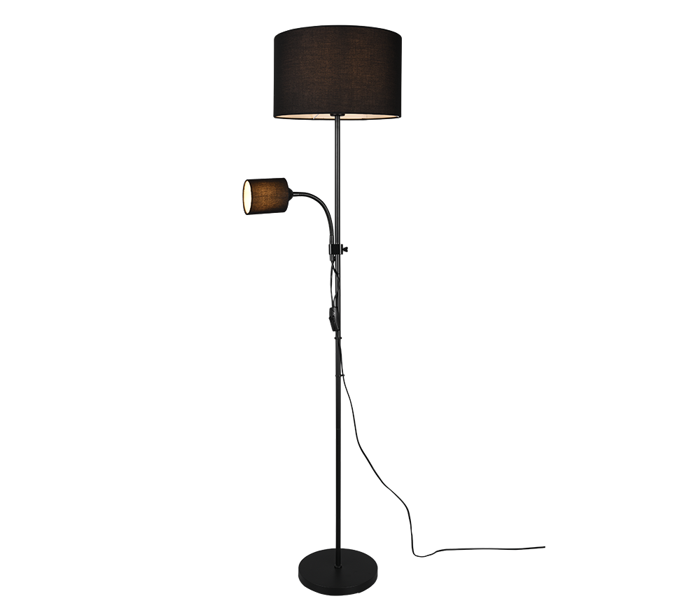 Owen põrandavalgusti E27+E14 must - Image 3