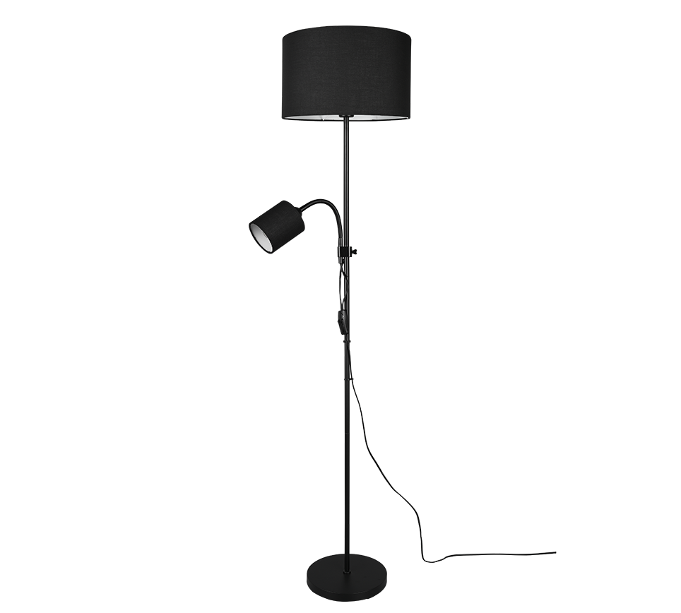 Owen põrandavalgusti E27+E14 must - Image 4