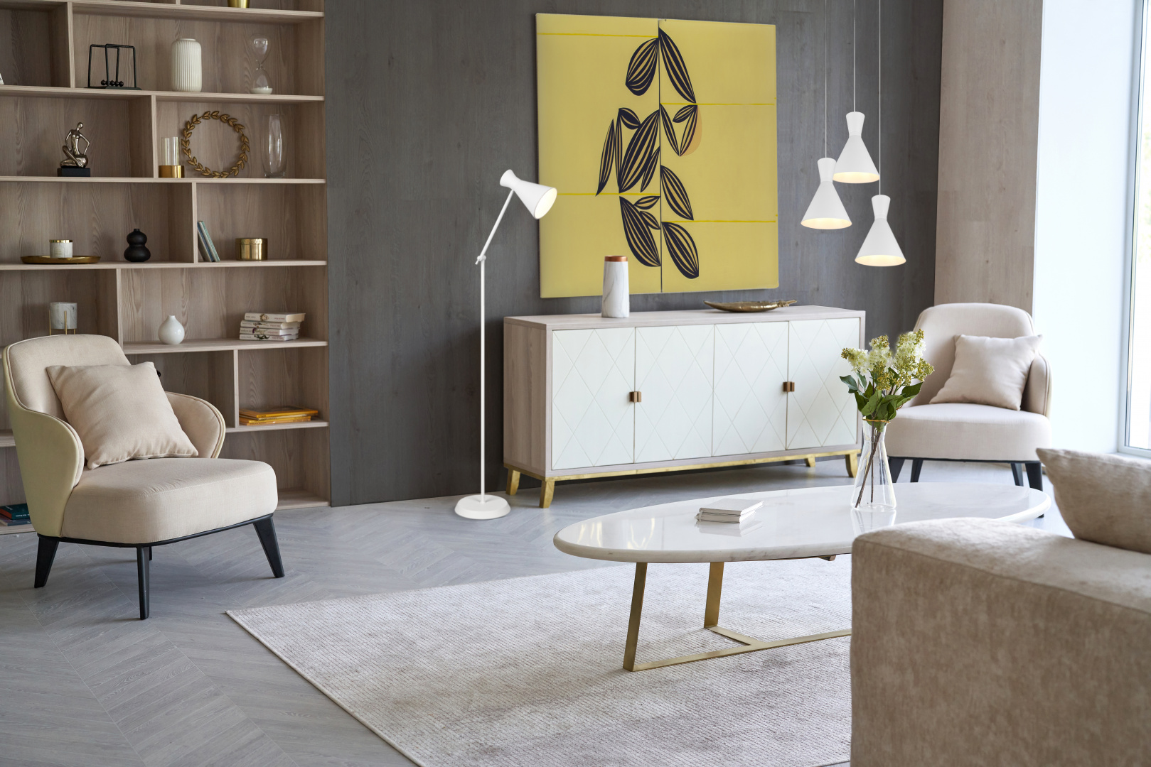 Enzo põrandavalgusti E27 matt valge - Image 2