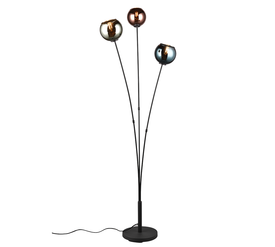 Sheldoni põrandavalgusti 3-osaline E14 mitmevärviline