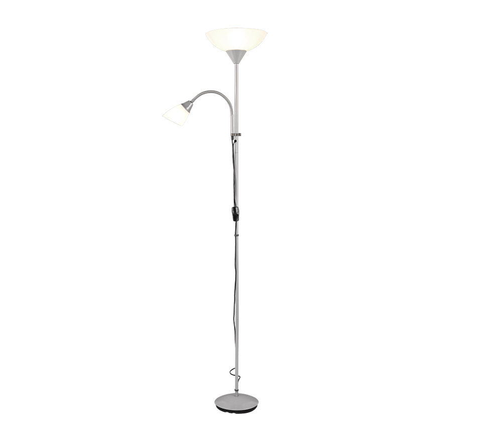 Erzwo põrandalamp E27 + E14 hall