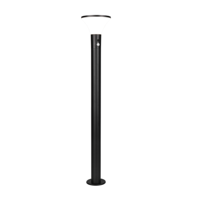 Gorda hübriidne päikese LED post 100 cm matt must/valge laaditav liikumis- ja hämarusandur 4000K