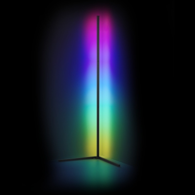 LED põrandalamp must RGB