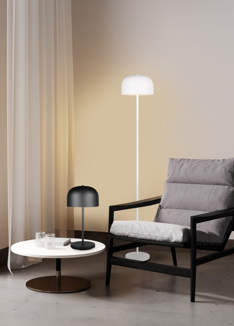 Jeff LED põrandavalgusti matt valge laaditav - Image 2