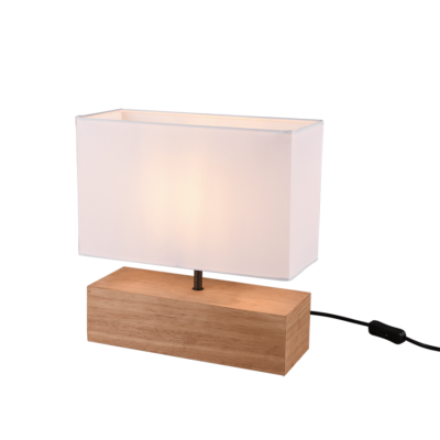 Puidust laualamp 30 cm E27 valge