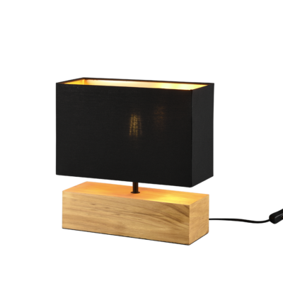 Woody laualamp 30 cm E27 puidust/must