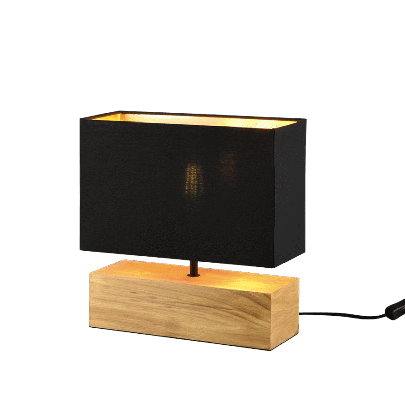 Woody laualamp 30 cm E27 puidust/must