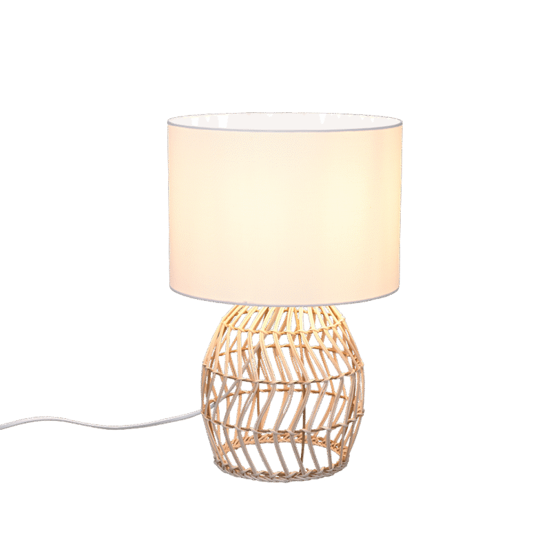 Rike lauavalgusti E27 naturaalne värv/punutud rattan