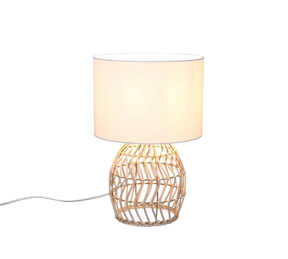 Rike lauavalgusti E27 naturaalne värv/punutud rattan