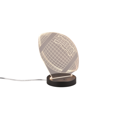 Jalgpalli LED laualamp must RGBW