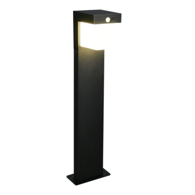 Colombo hübriidne päikese LED postvalgusti 50 cm must liikumis- ja hämarusandur 4000K