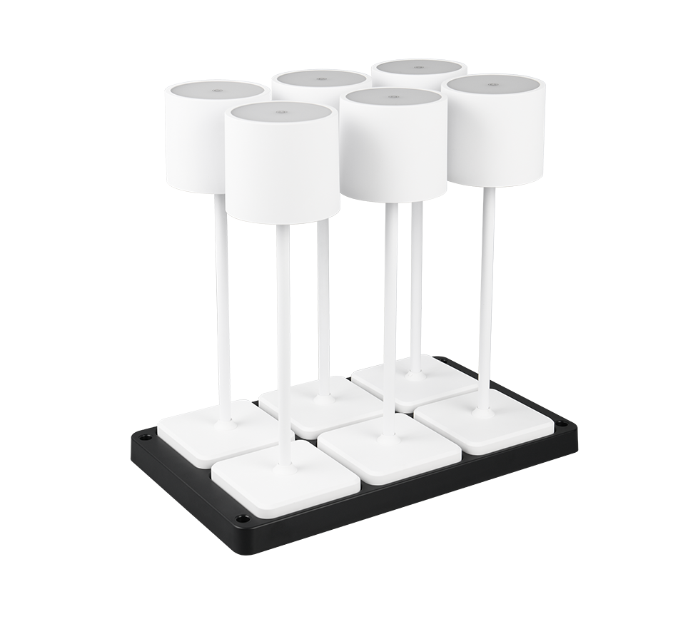 Välistingimustes kasutatav LED laualamp 6 tk matt valge laaditav - Image 4