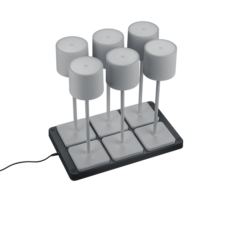 Välistingimustes kasutatav LED laualamp 6 tk hall laaditav - Image 2