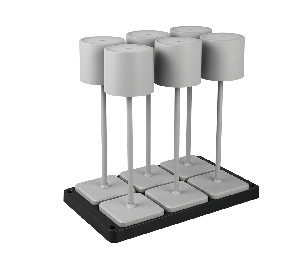 Välistingimustes kasutatav LED laualamp 6 tk hall laaditav - Image 4