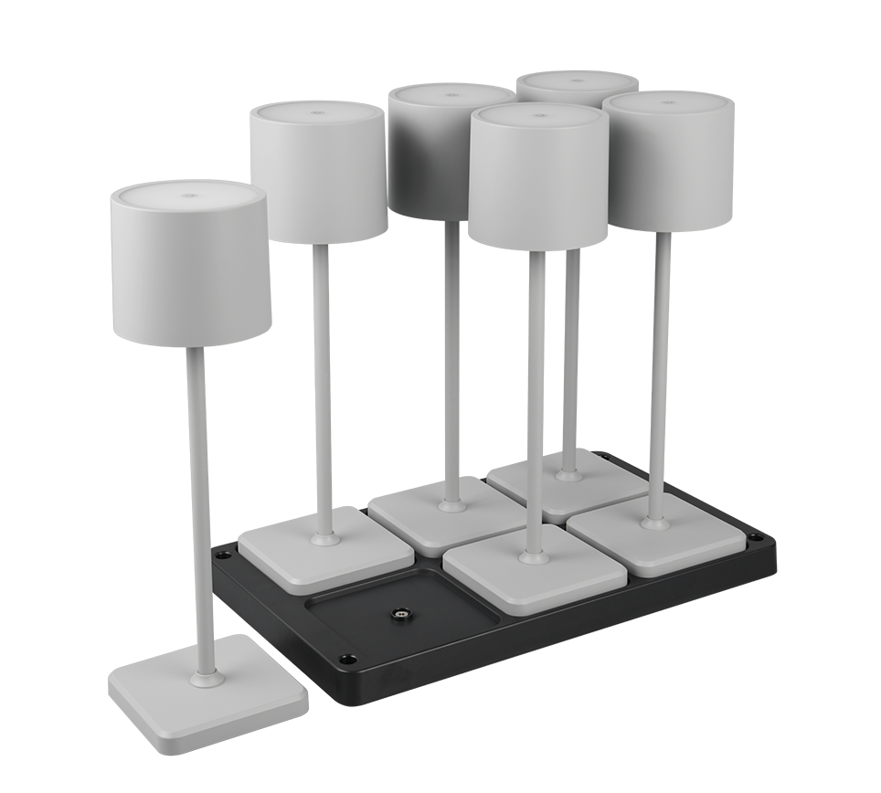 Välistingimustes kasutatav LED laualamp 6 tk hall laaditav - Image 5