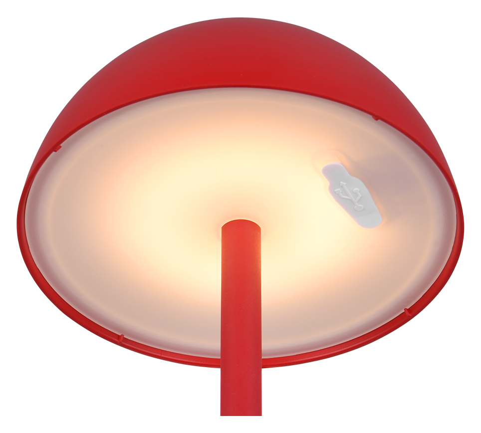 Välistingimustes kasutatav Ricardo LED laualamp punane laaditav - Image 3