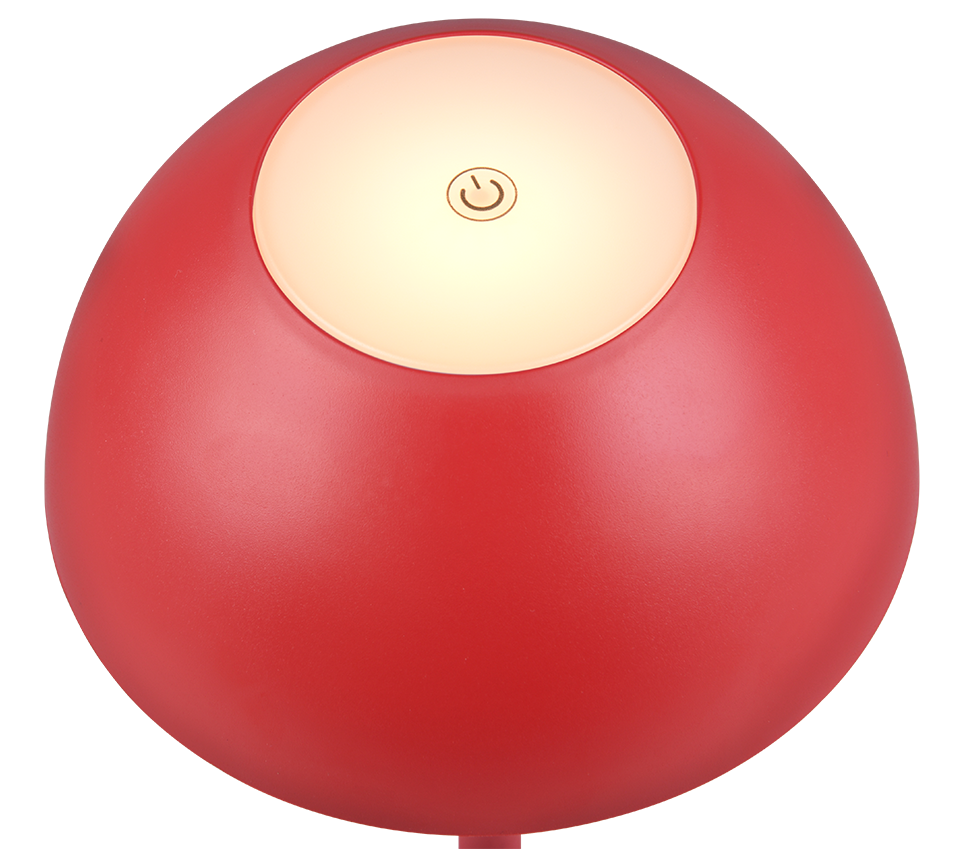 Välistingimustes kasutatav Ricardo LED laualamp punane laaditav - Image 4