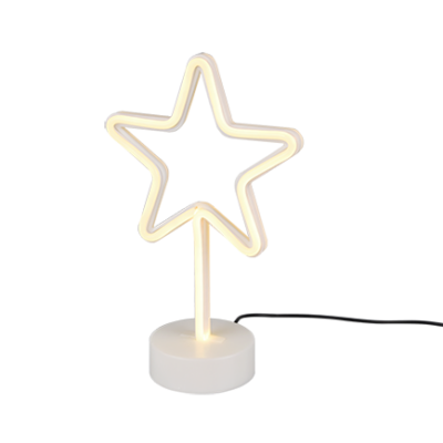 Star LED laualamp valge
