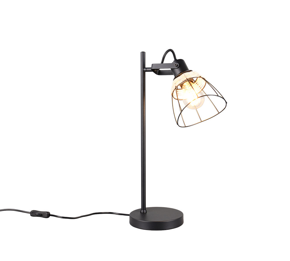 Jerome laualamp E27 matt must/rattan