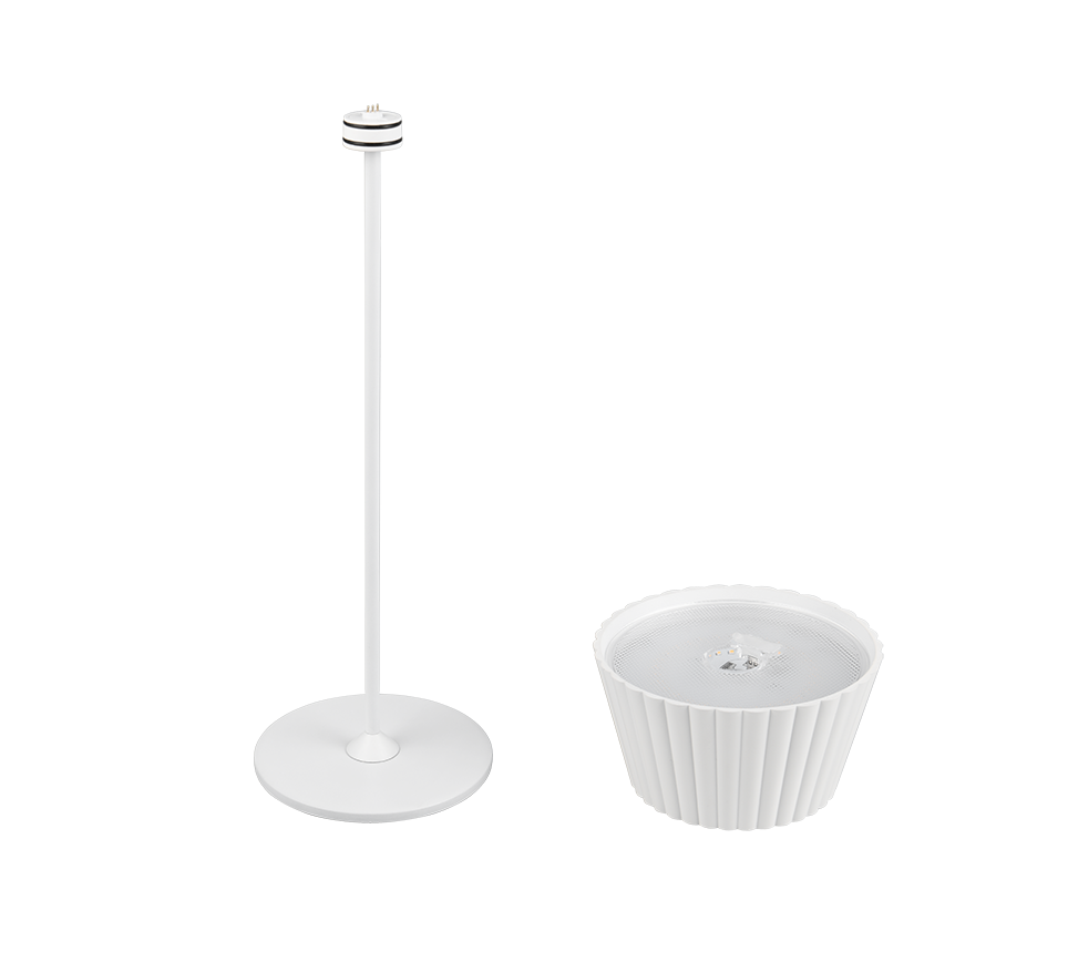 Välistingimustes kasutatav LED laualamp matt valge laaditav - Image 9