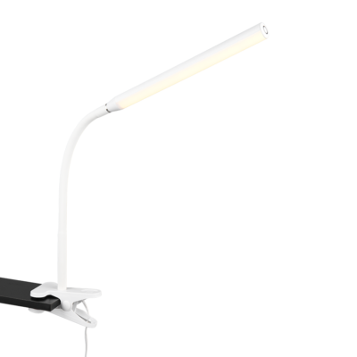 Nevada LED klambri laualamp matt valge