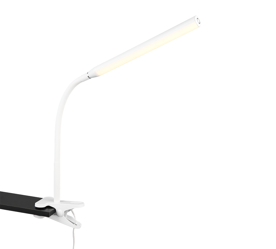 Nevada LED klambri laualamp matt valge