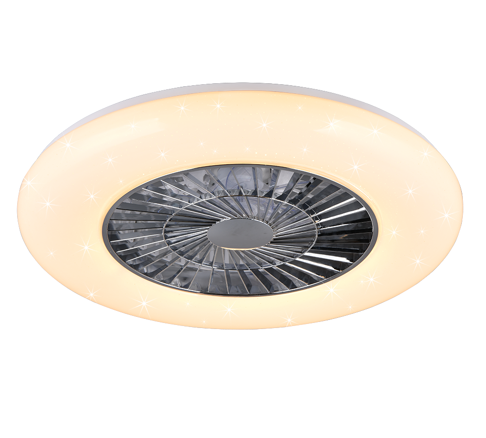 Visby LED laefänn 59 cm valge tähtedega