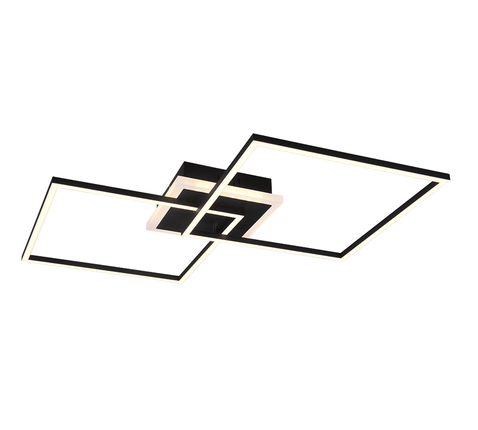 Laevalgusti LED ruudukujuline matt must RGBW