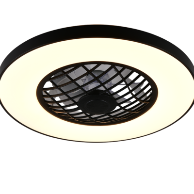 Linköping LED ceiling fan black RGB