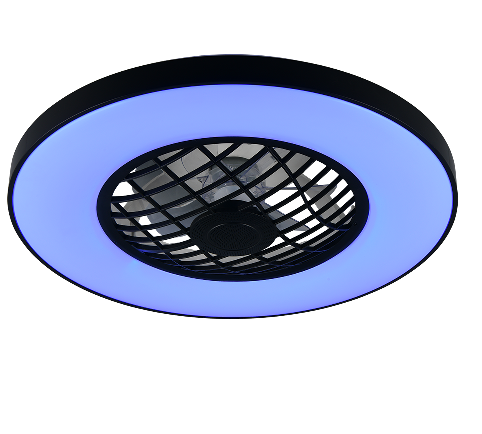Linköping LED ceiling fan black RGB - Image 5