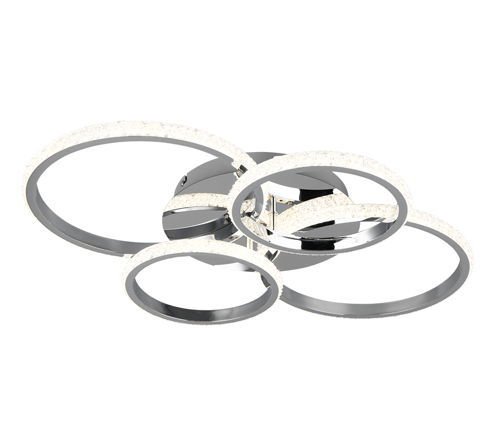 Cires LED laevalgusti hõbedane/kristalliefekt 4000K