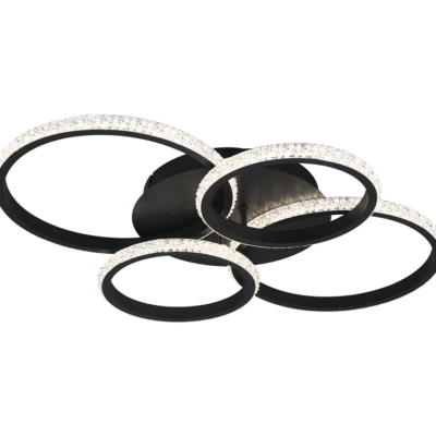 Laevalgusti LED matt must/kristalliefekt 4000K