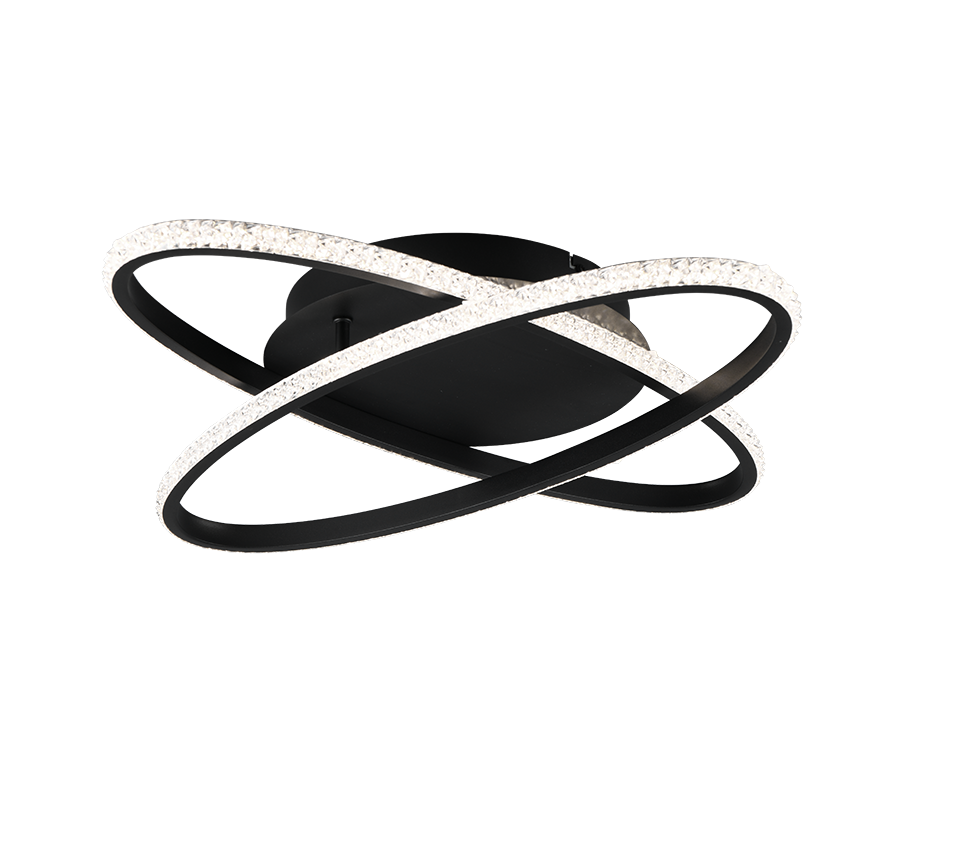 Laevalgusti LED matt must/kristalliefekt 4000K