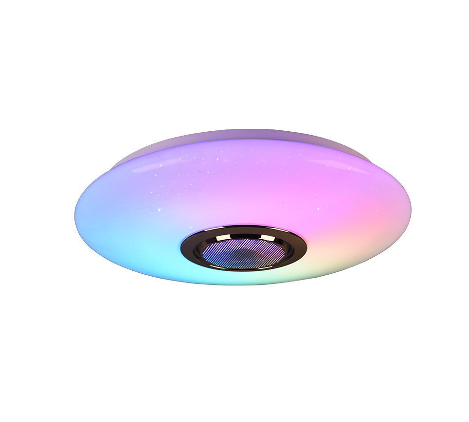 Laevalgusti Musica LED 41 cm Bluetooth kõlariga valge starlight RGBW