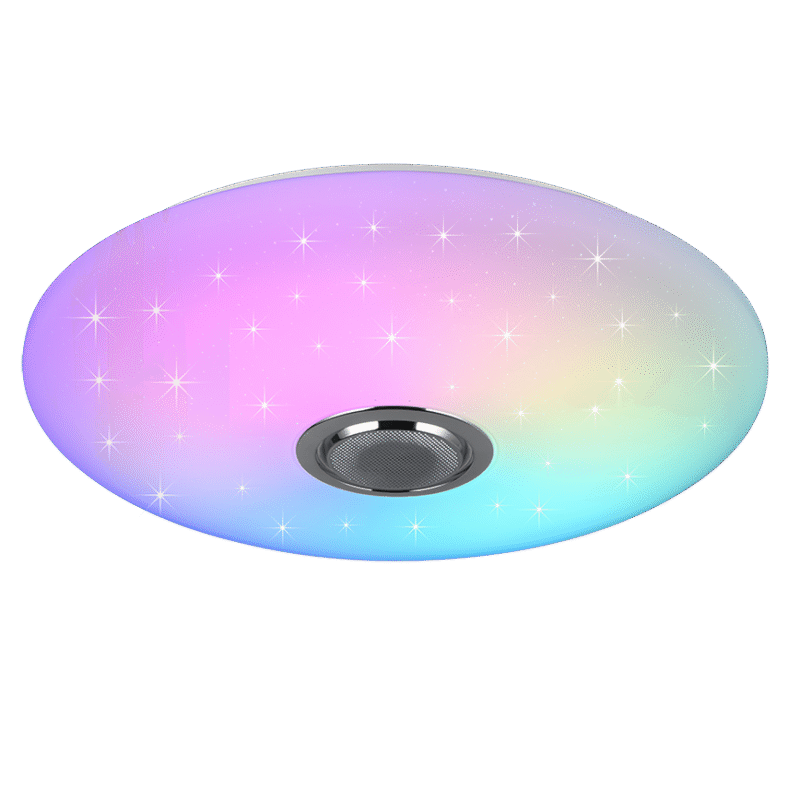 Laevalgusti Musica LED 58 cm valge Bluetooth kõlariga starlight RGBW