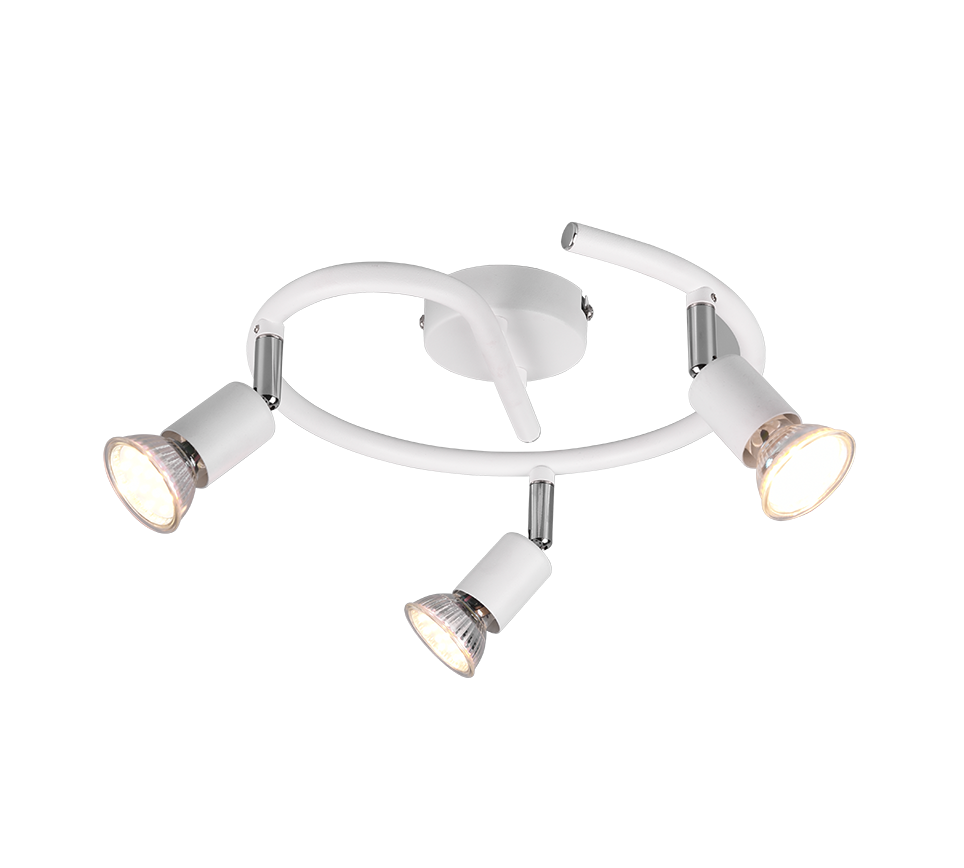 Kohtvalgusti 3 tk GU10 matt valge