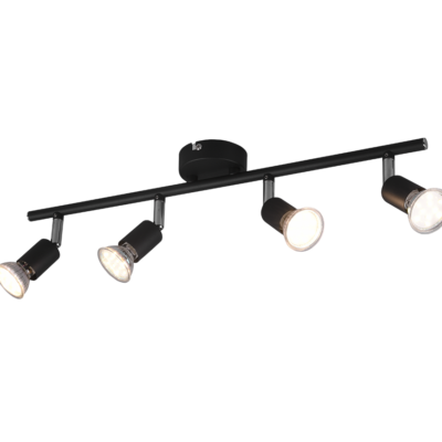 Kohtvalgusti 4 tk GU10 must matte