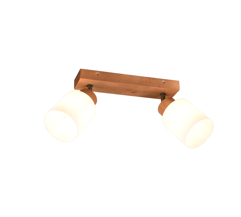 Kohtvalgusti 2 tk E14 puit/valge