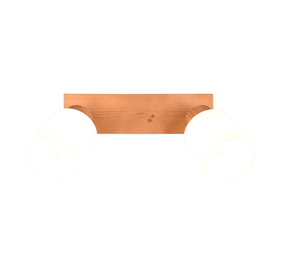 Kohtvalgusti 2 tk E14 puit/valge - Image 2