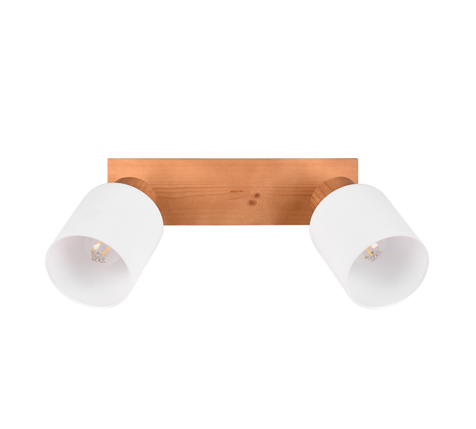 Kohtvalgusti 2 tk E14 puit/valge - Image 4