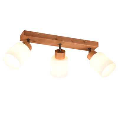 Kohtvalgusti 3 tk E14 puit/valge