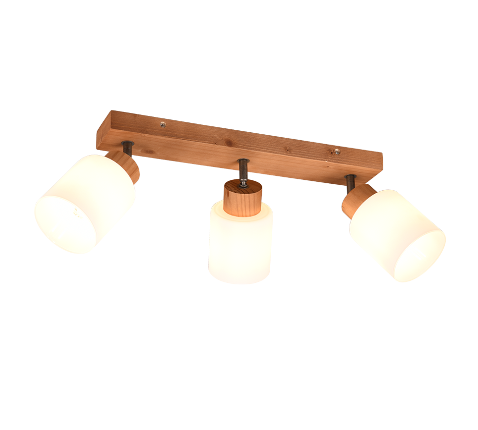 Kohtvalgusti 3 tk E14 puit/valge