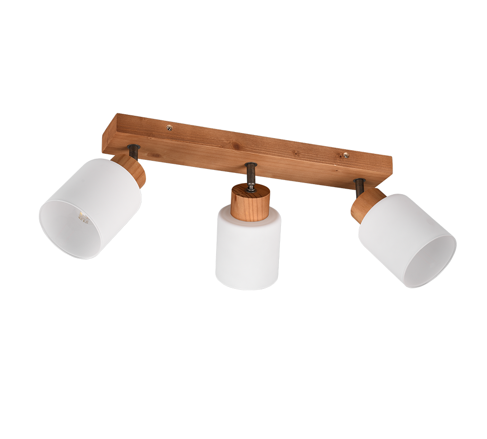 Kohtvalgusti 3 tk E14 puit/valge - Image 3