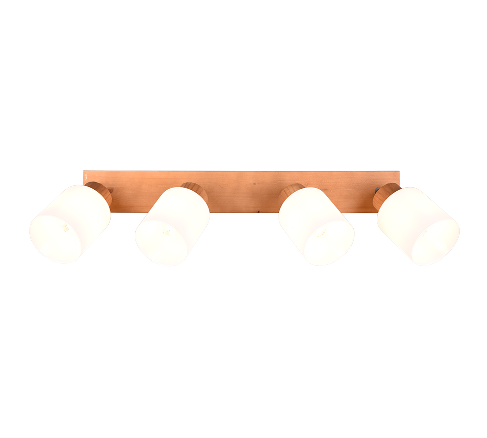 Kohtvalgusti 4 tk E14 puit/valge - Image 3