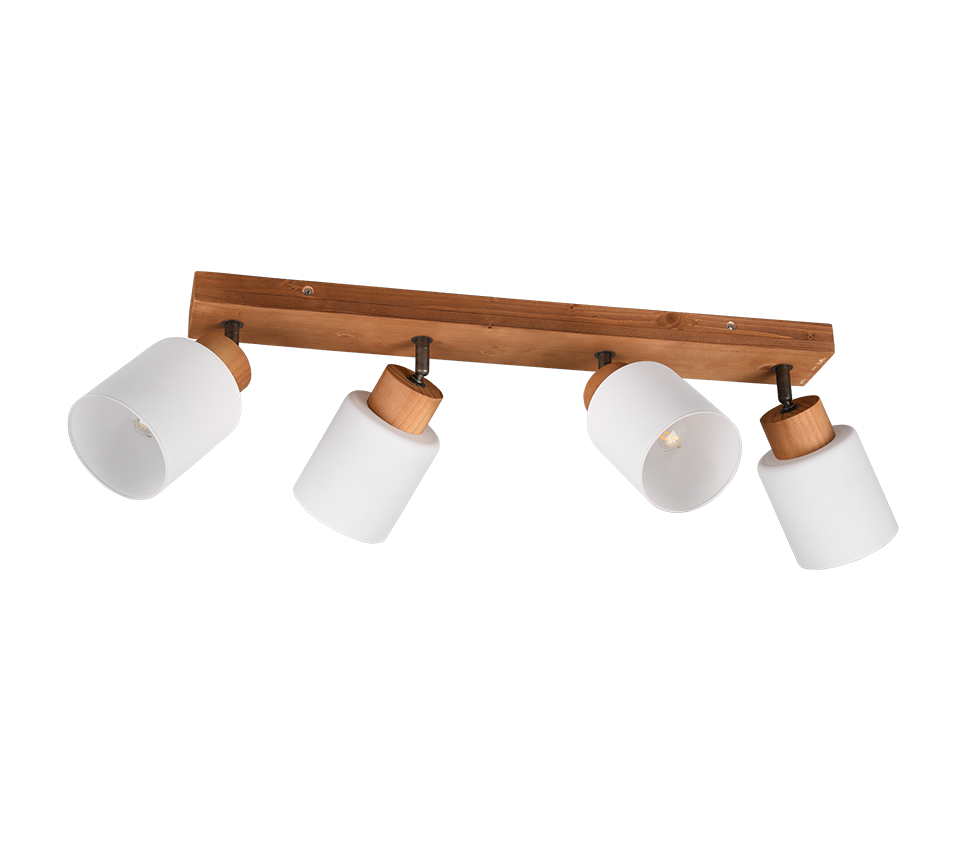 Kohtvalgusti 4 tk E14 puit/valge - Image 4