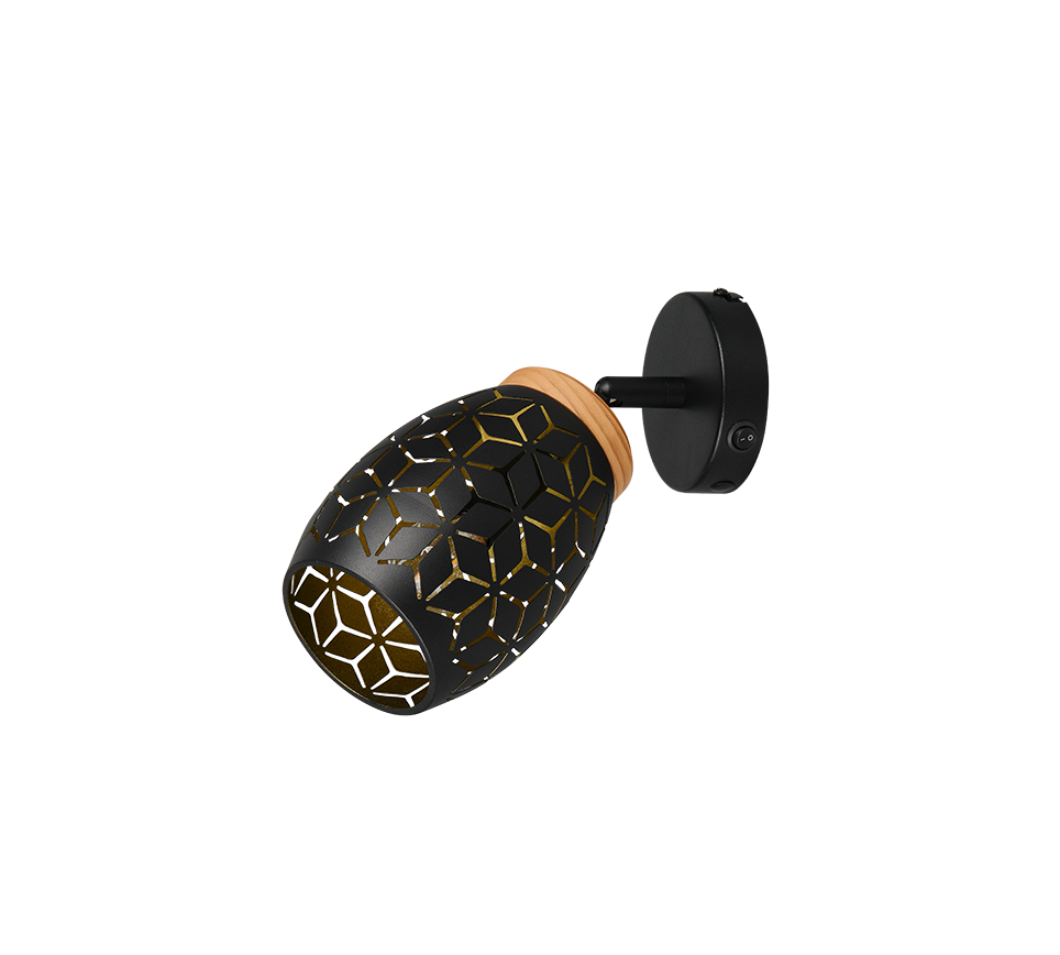 Kohtvalgusti 1 tk E14 matt must/kuld - Image 5