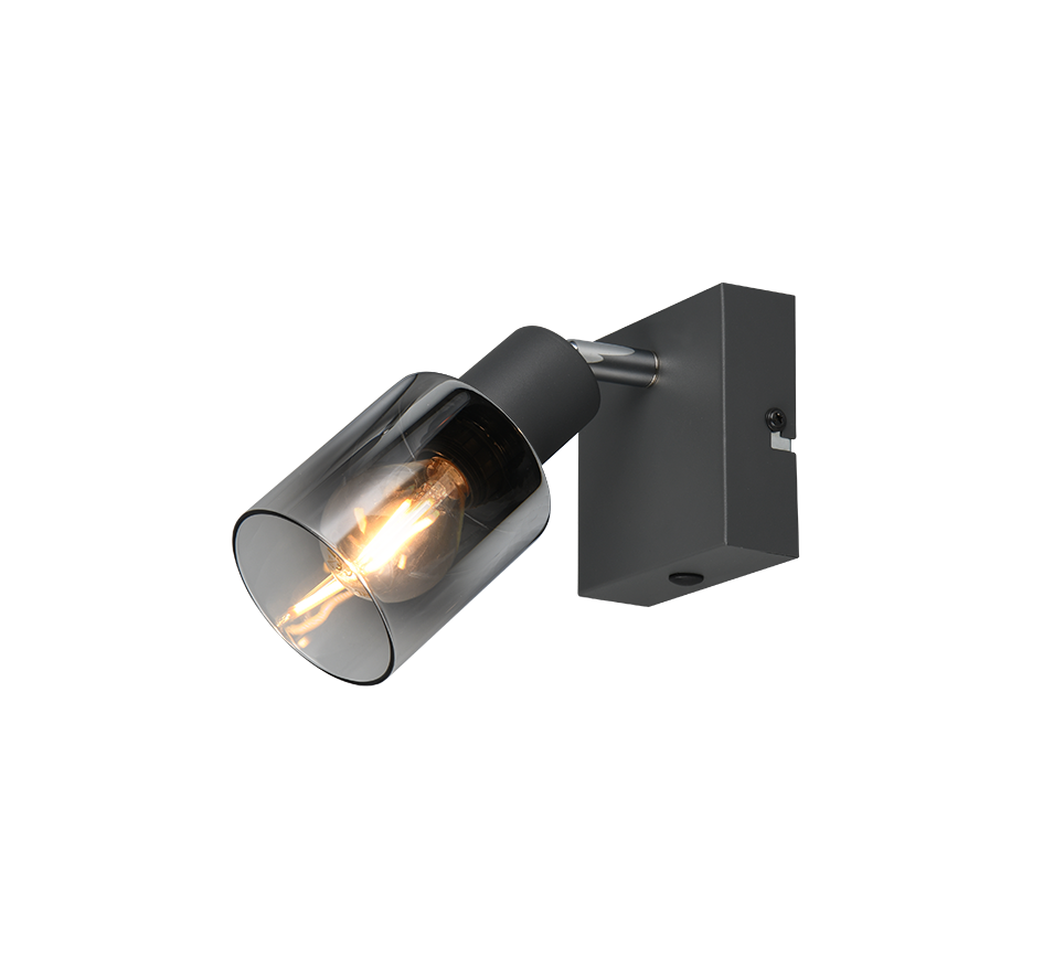 Kohtvalgusti 1 tk E14 antratsiit/hõbedane