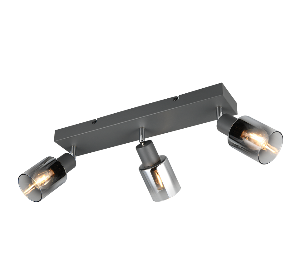 Kohtvalgusti 3 tk E14 antratsiit/hõbedane