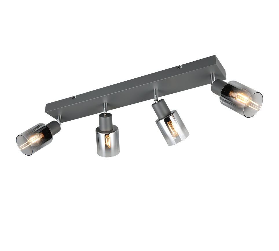 Kohtvalgusti 4 tk E14 antratsiit/hõbedane